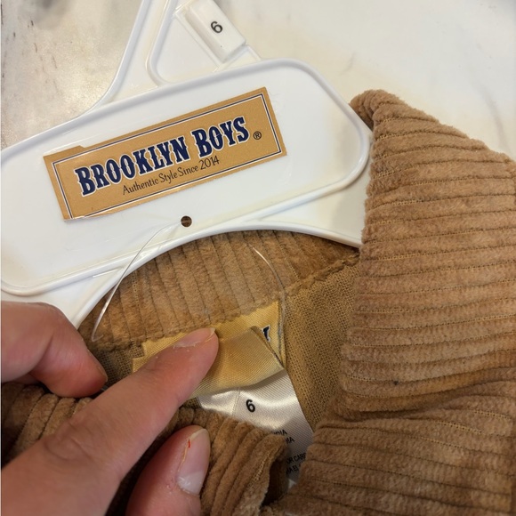 Brown Corduroy Kids flannel Shirt - Picture 3 of 4
